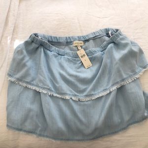 Anthropologie cloth & stone over the shoulder top